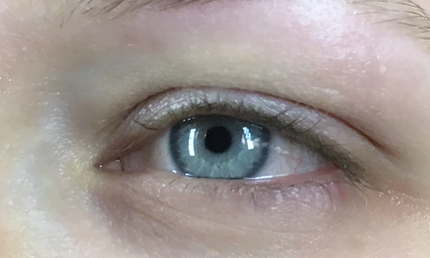 Client's natural lashes before eyelash extensions at Aloha Beauty Lounge in South Jordan