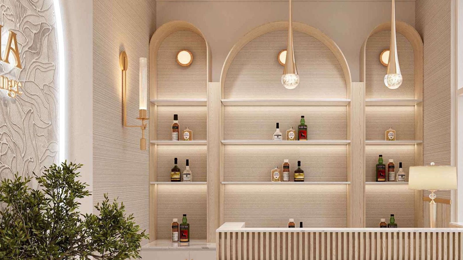 The bar at Aloha Beauty Lounge in South Jordan, Utah